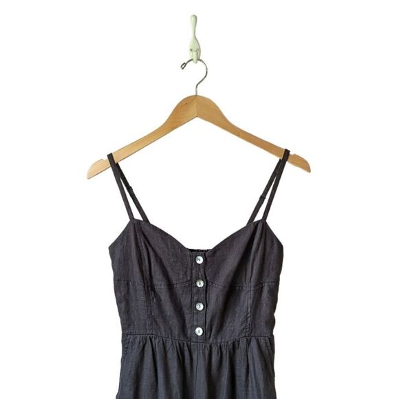 Madewell NWT Linen Wide-Leg Sleeveless Summer Jumpsuit sz 0 - Picture 9 of 16